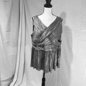 Shimmering silver top